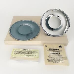 Vintage Doehler-Jarvis (2) Plate Division National Lead Chromeware Plates NIB